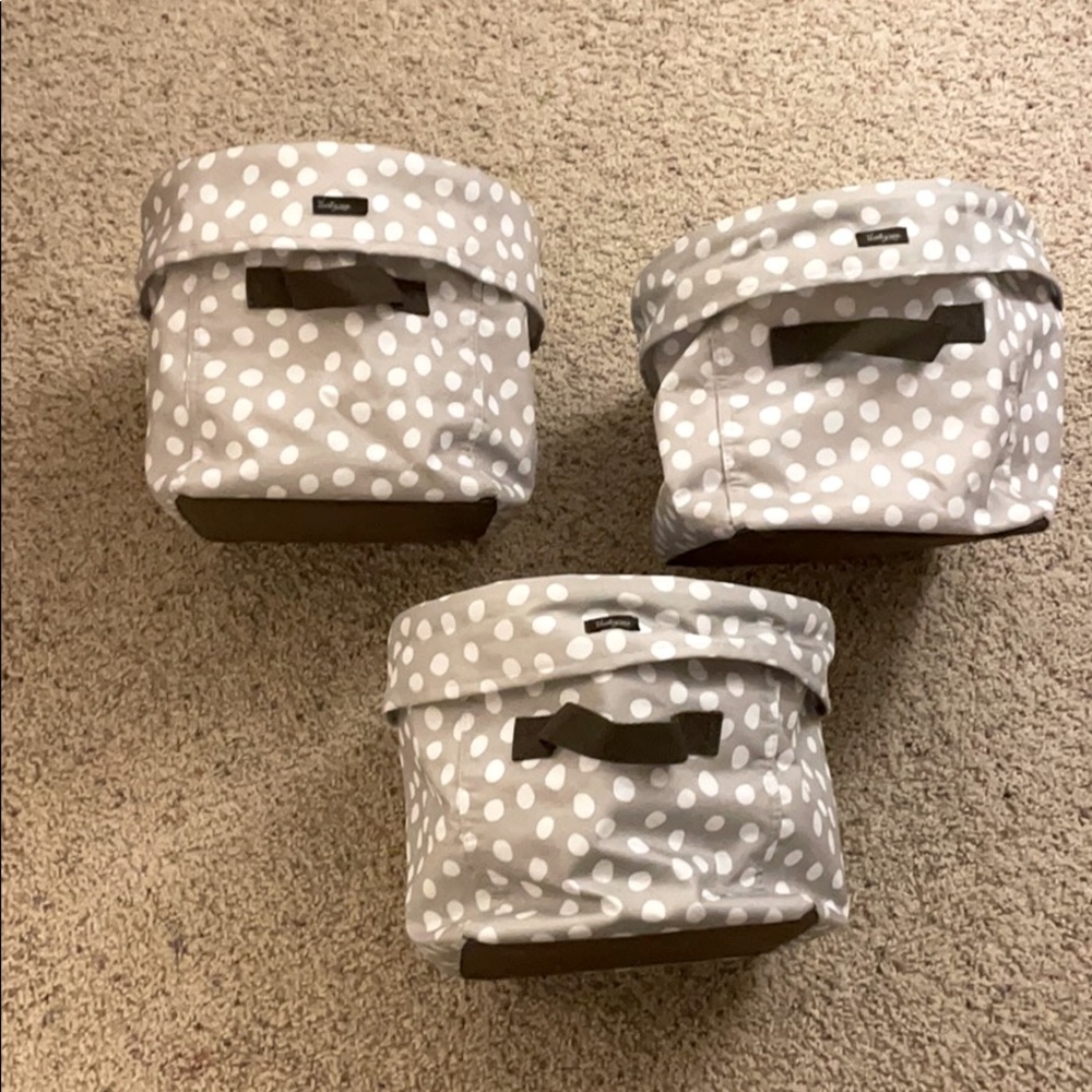 Set of 3 Thirty-One small, round totes